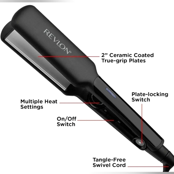 Revlon Fast Results Ceramic Flat Iron, 2 Inch - Picture 2 of 9